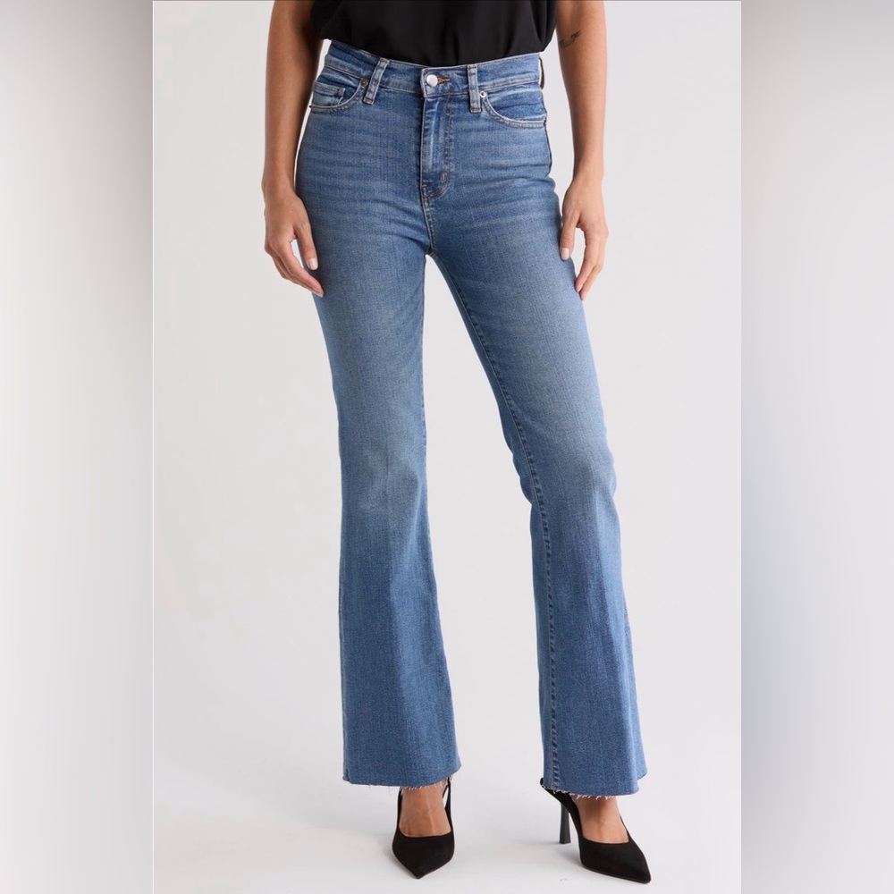 FRAME LE EASY FRAY HEM FLARE JEANS SIZE 24